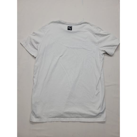 Puma T Shirt Mens Size Large White Logo Casual Short Sleeve Adult Embroidered - Picture 5 of 16